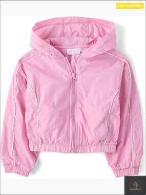 Active Windbreaker Jacket Long Sleeve Contrast Piecing Soft Stretch Zip Front